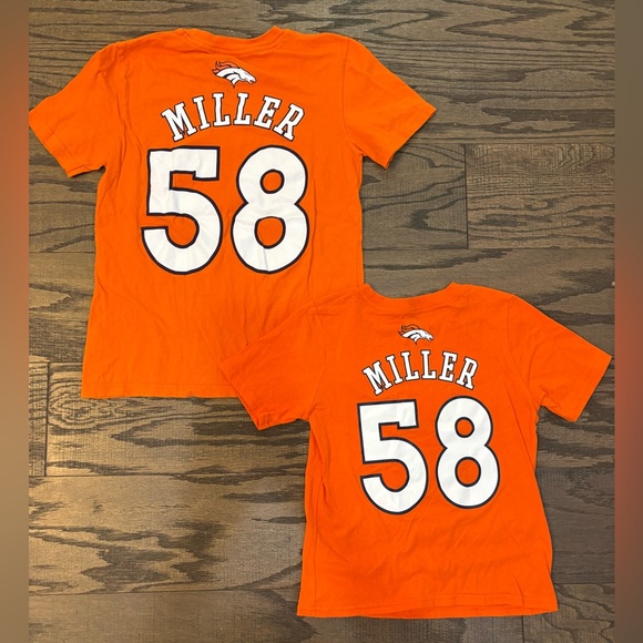Youth Matching Denver Broncos NFL Von Miller T-Shirts Size 10-12 & 5-6 Years - Picture 2 of 4